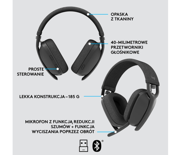 LOGITECH ZONE 125 Graphite - 1044996 - zdjęcie 7